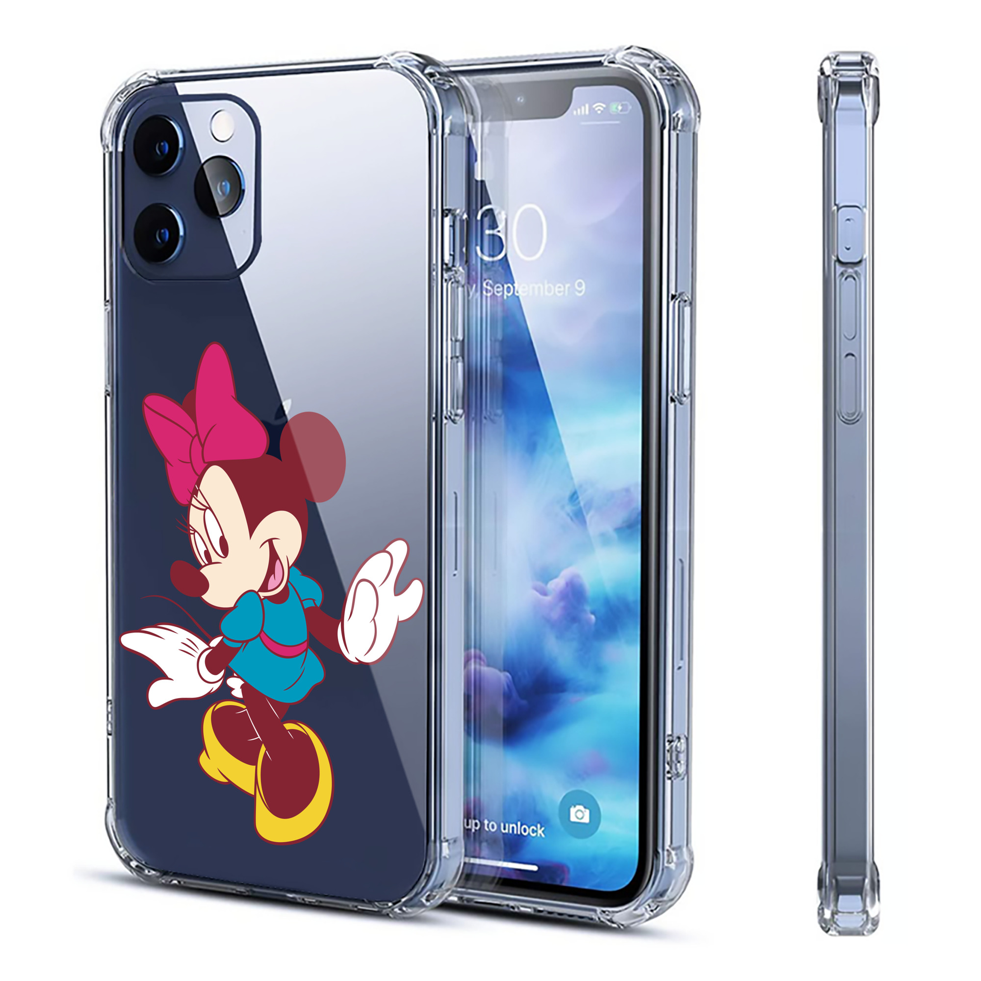（画像用） ミッキーマウス Mickey Mouse 【iPhone 12シリーズ対応】透明スマホケース（クリアソフトケース）